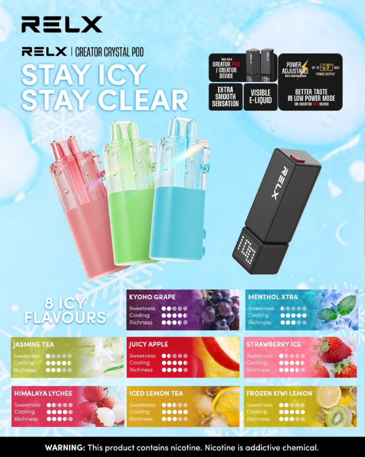RELX CREATOR CRYSTAL POD 22000puffs Disposable