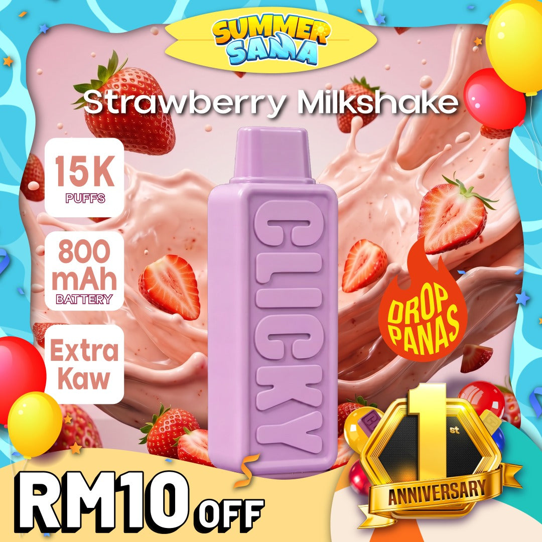 Clicky Strawberry Milkshake Disposable Vape Pod (Refill)