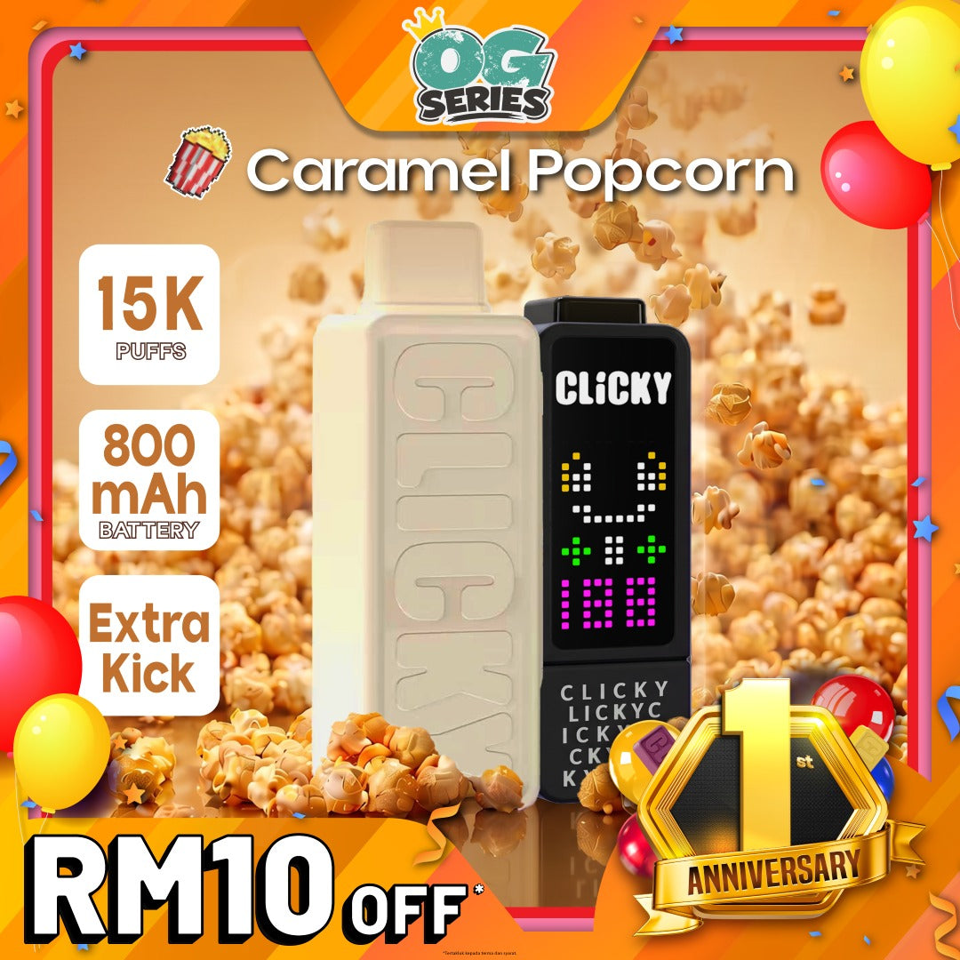Clicky Caramel Popcorn Flavor Vape Pod Device (Set with Pod)