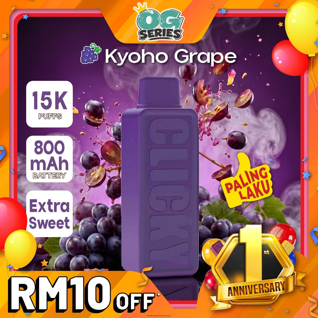 Pod Vape Pakai Buang Anggur Kyoho (Isi Semula)