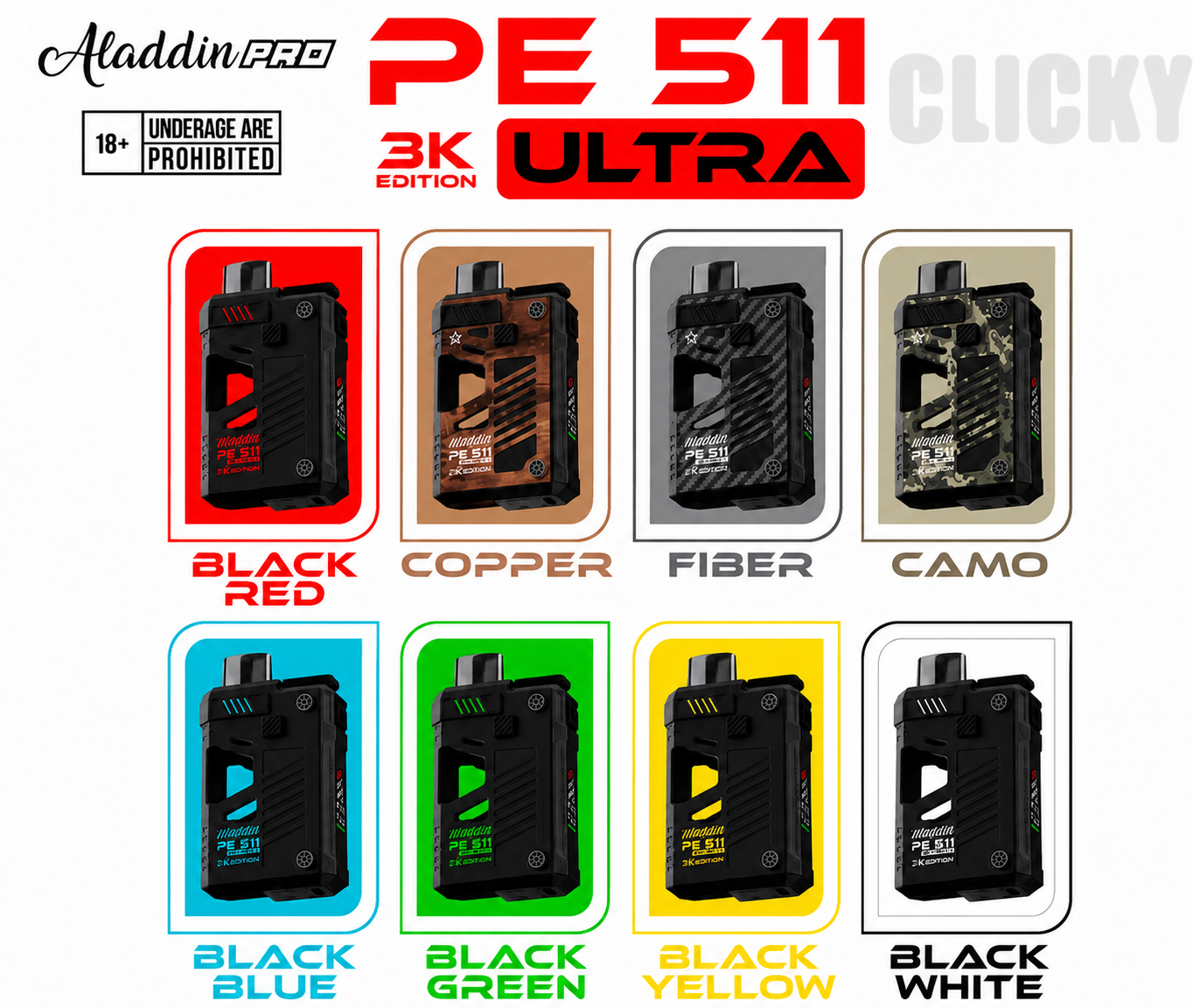 Aladdin PE 511 Ultra Device & PRO TAZO Cartirdge