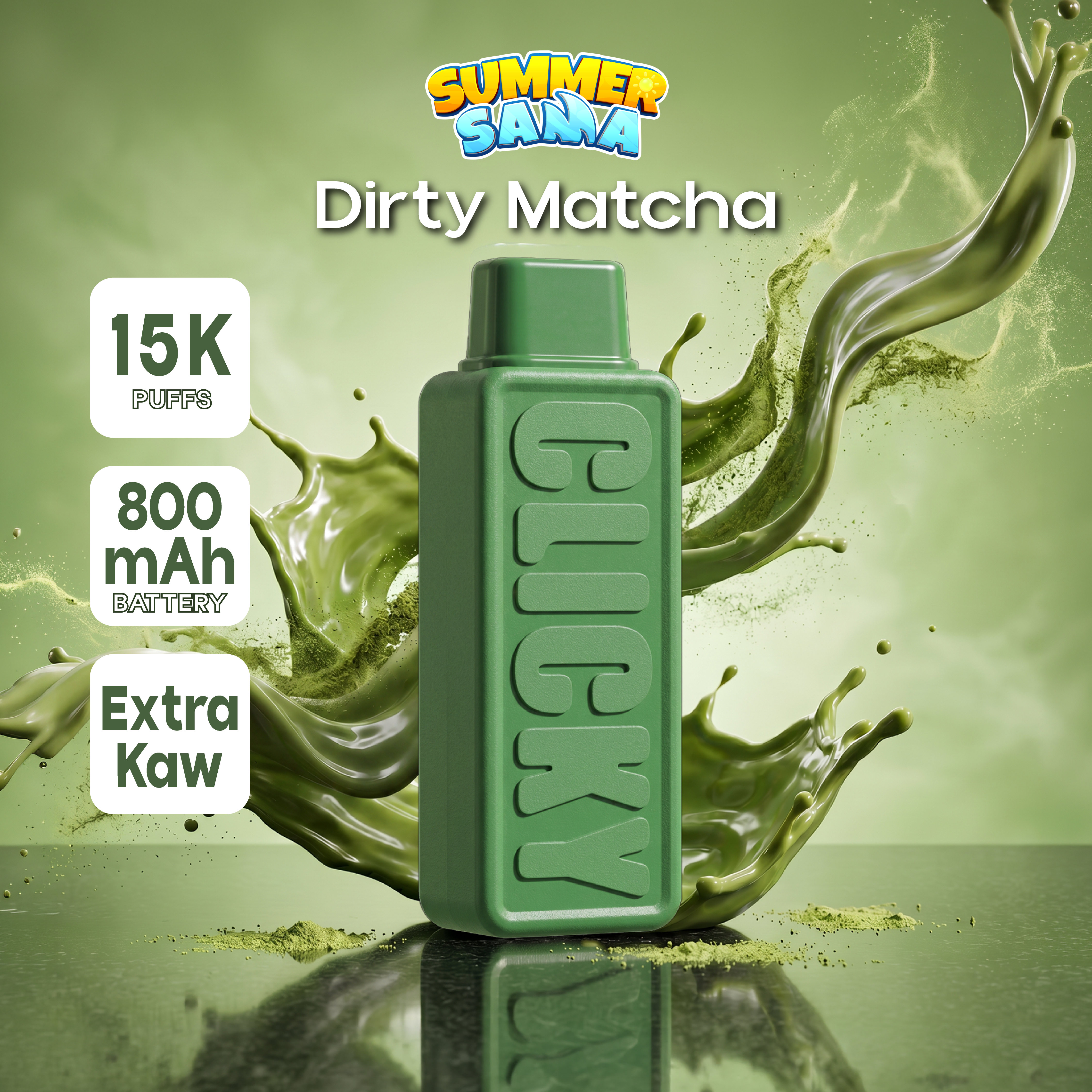 [PRE-ORDER] Clicky Dirty Matcha Disposable Vape Pod (Refill)