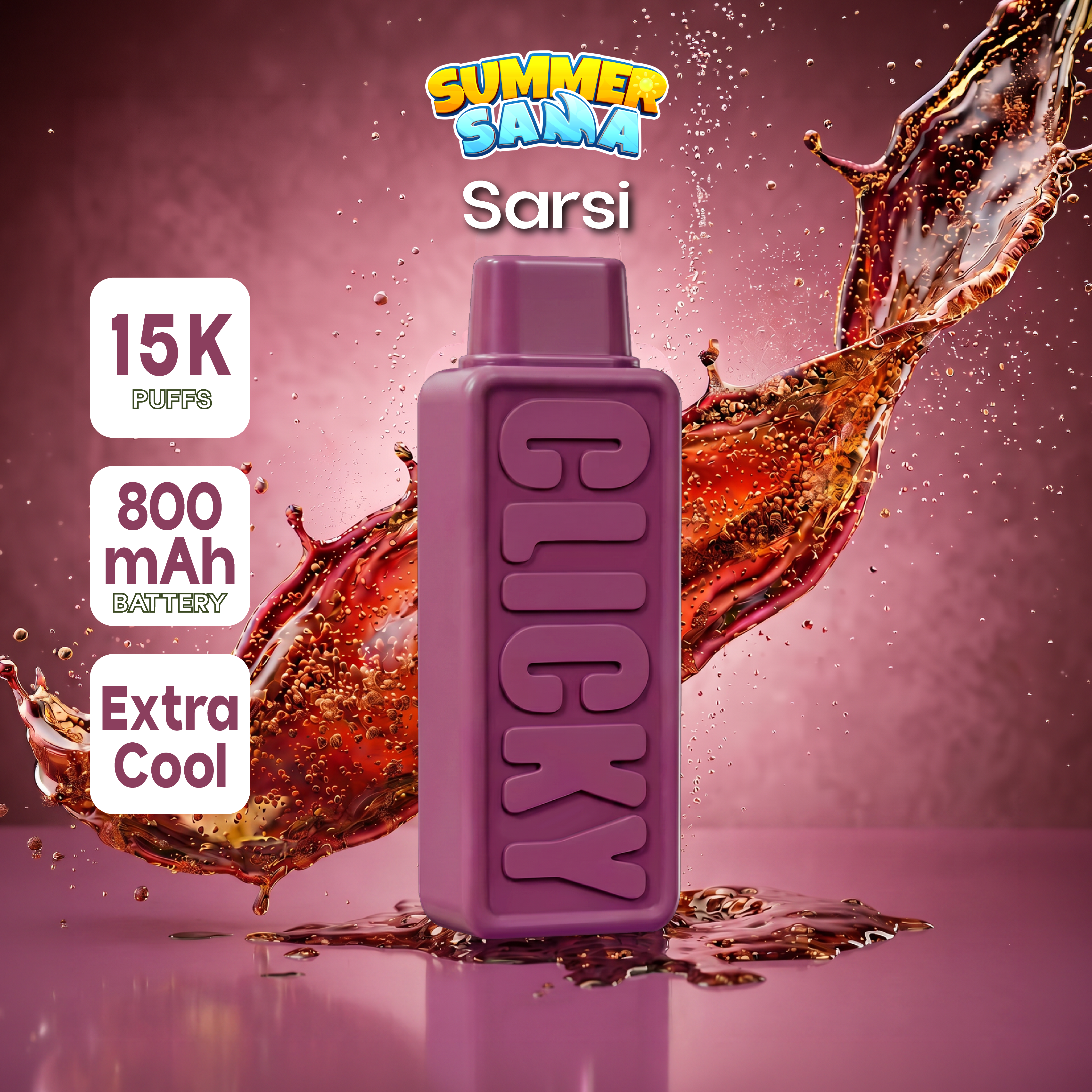 [PRE-ORDER] Clicky Sarsi Disposable Vape Pod (Refill)