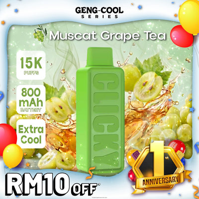Pod Vape Pakai Buang Teh Anggur Muscat (Isi Semula)