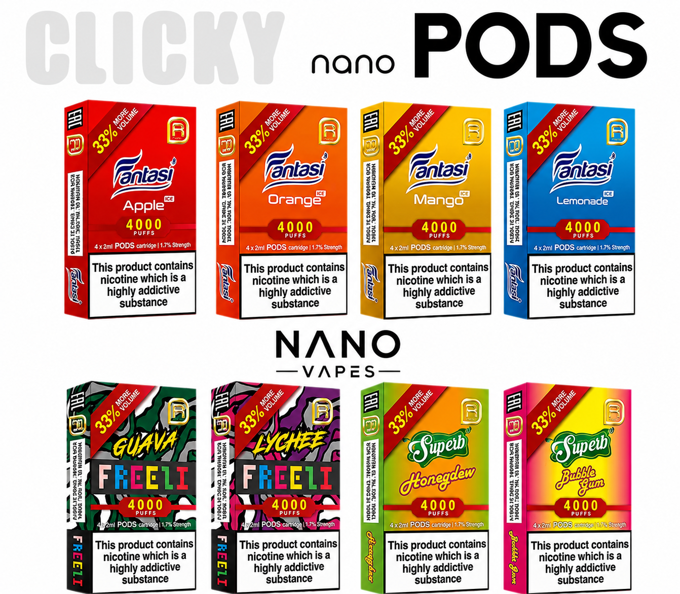 NANOPODS NEO Cartridge (4in1) BY Nanostick