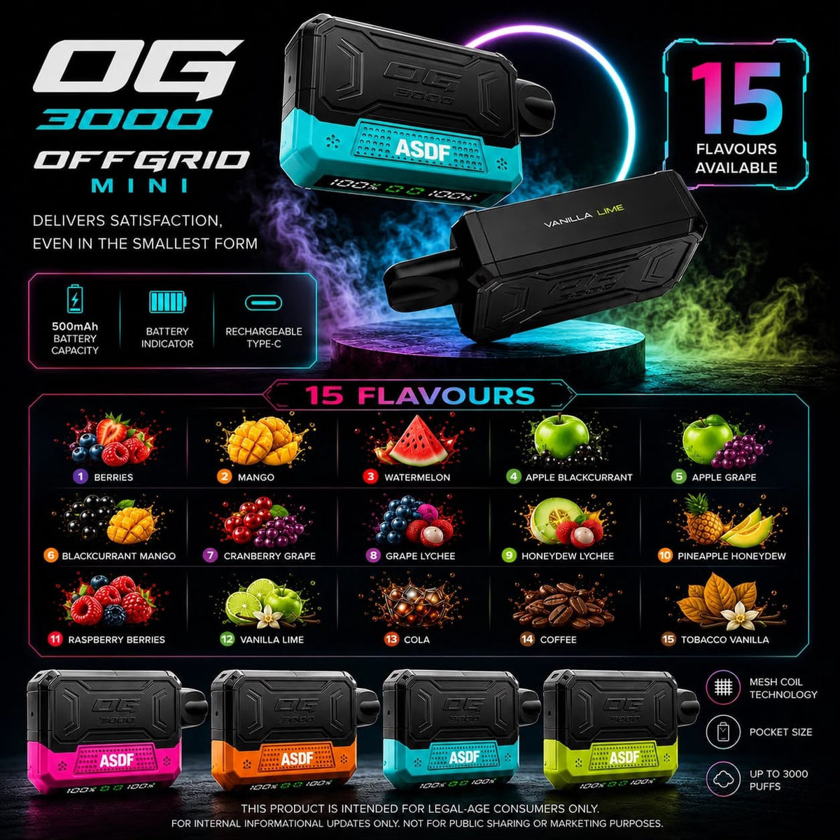 OFFGRID MINI Device & OG3000 Cartridge by ASDF