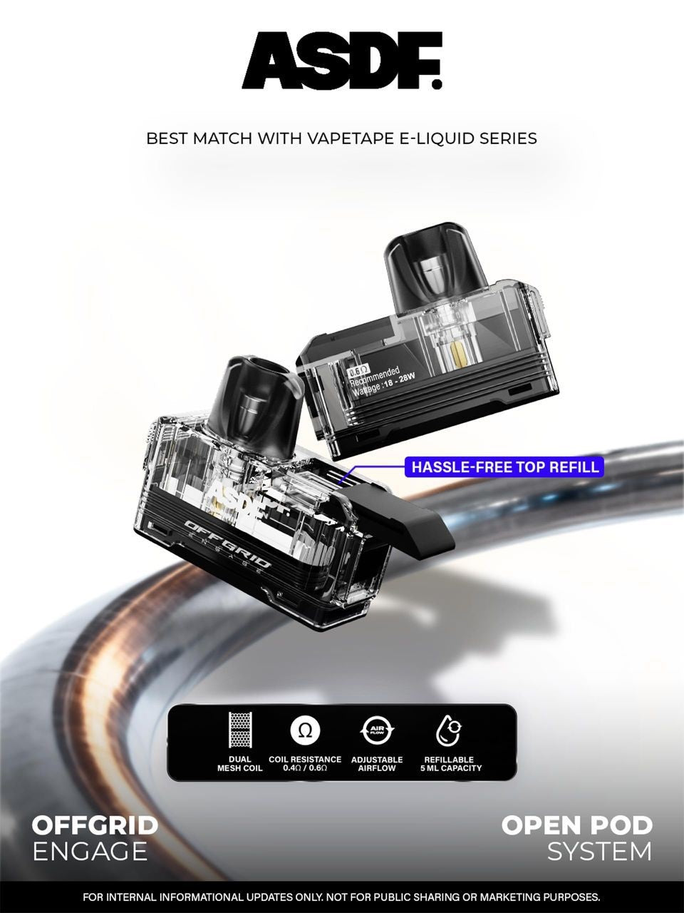 Offgrid Engage Starter Kit (Include 0.4 Ohm & 0.6 Ohm Cartidge)