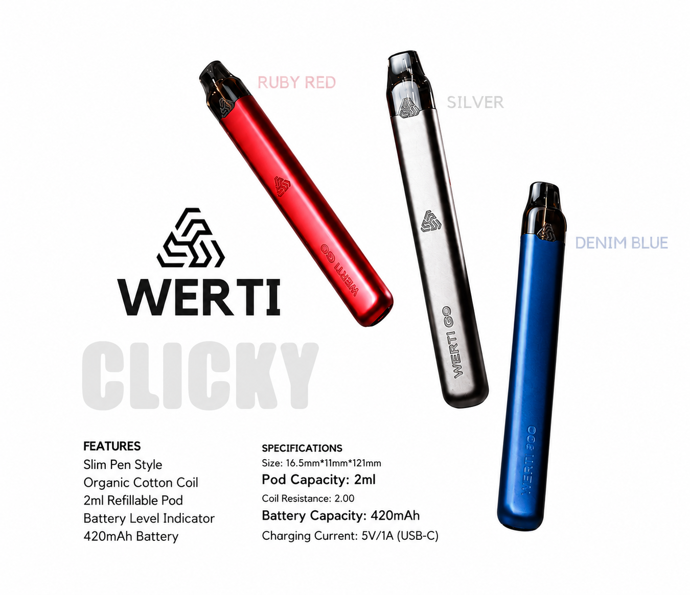 WERTI Device & Flavour [Close Pod System]