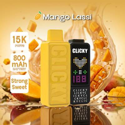 Mango Lassi rechargeable vape pod featuring a creamy blend of ripe mangoes, yogurt, and aromatic cardamom for a tropical, fruity experience.